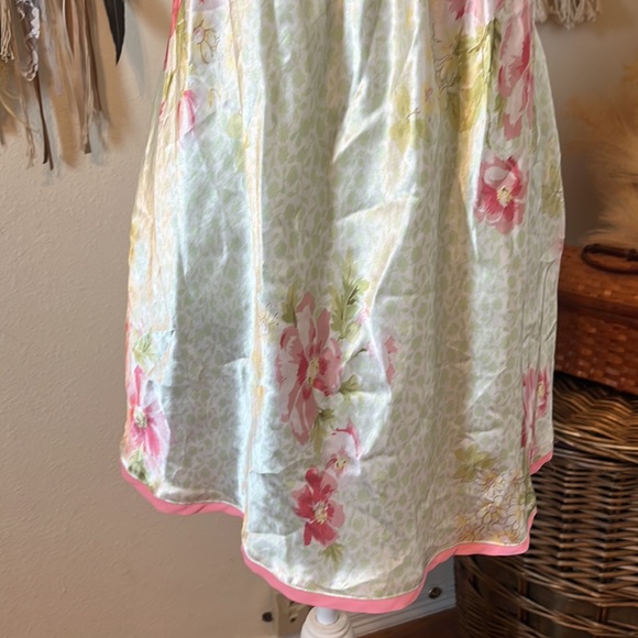 Oscar de la Renta Floral Print Slip/ Slip Dress/ Nightwear/ Size 2X - Picture 4 of 8